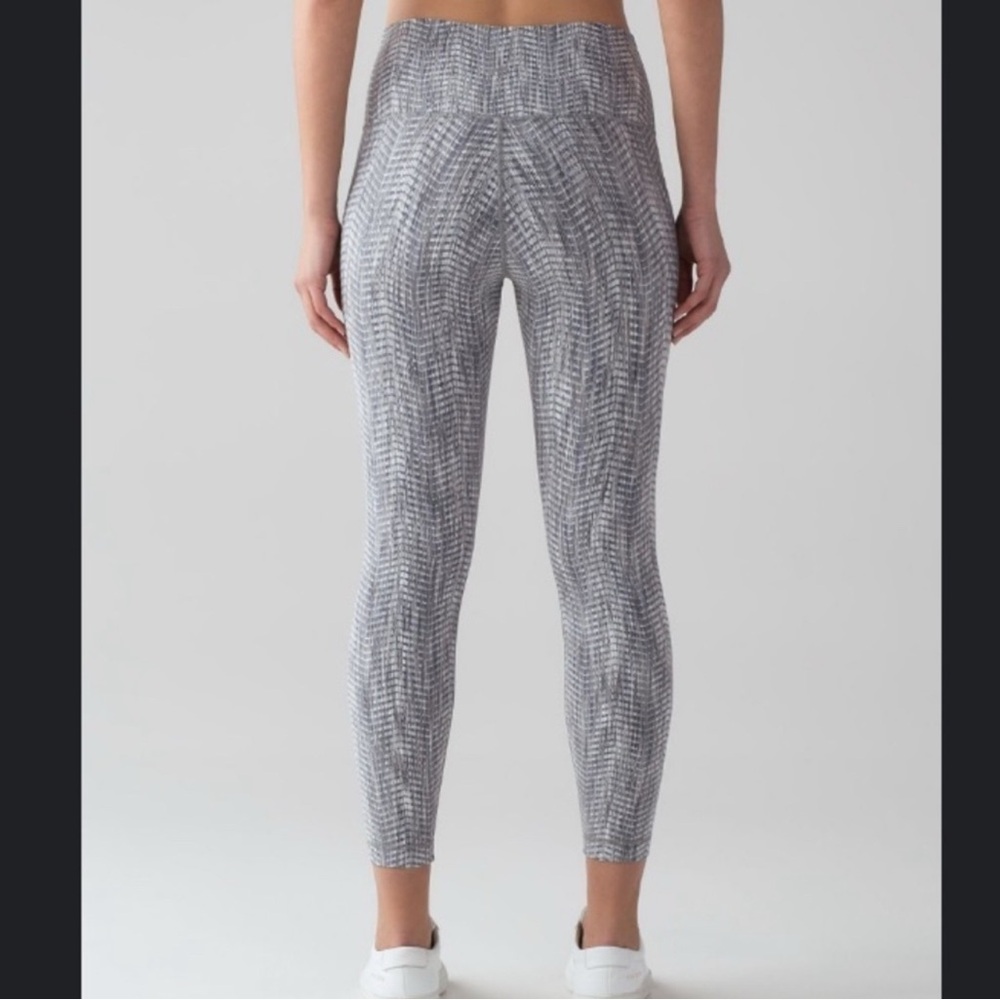 Lululemon Wunder Under Hi-Rise 7/8 Tight *25" Luon Arrow Battleship Silver - Picture 4 of 14